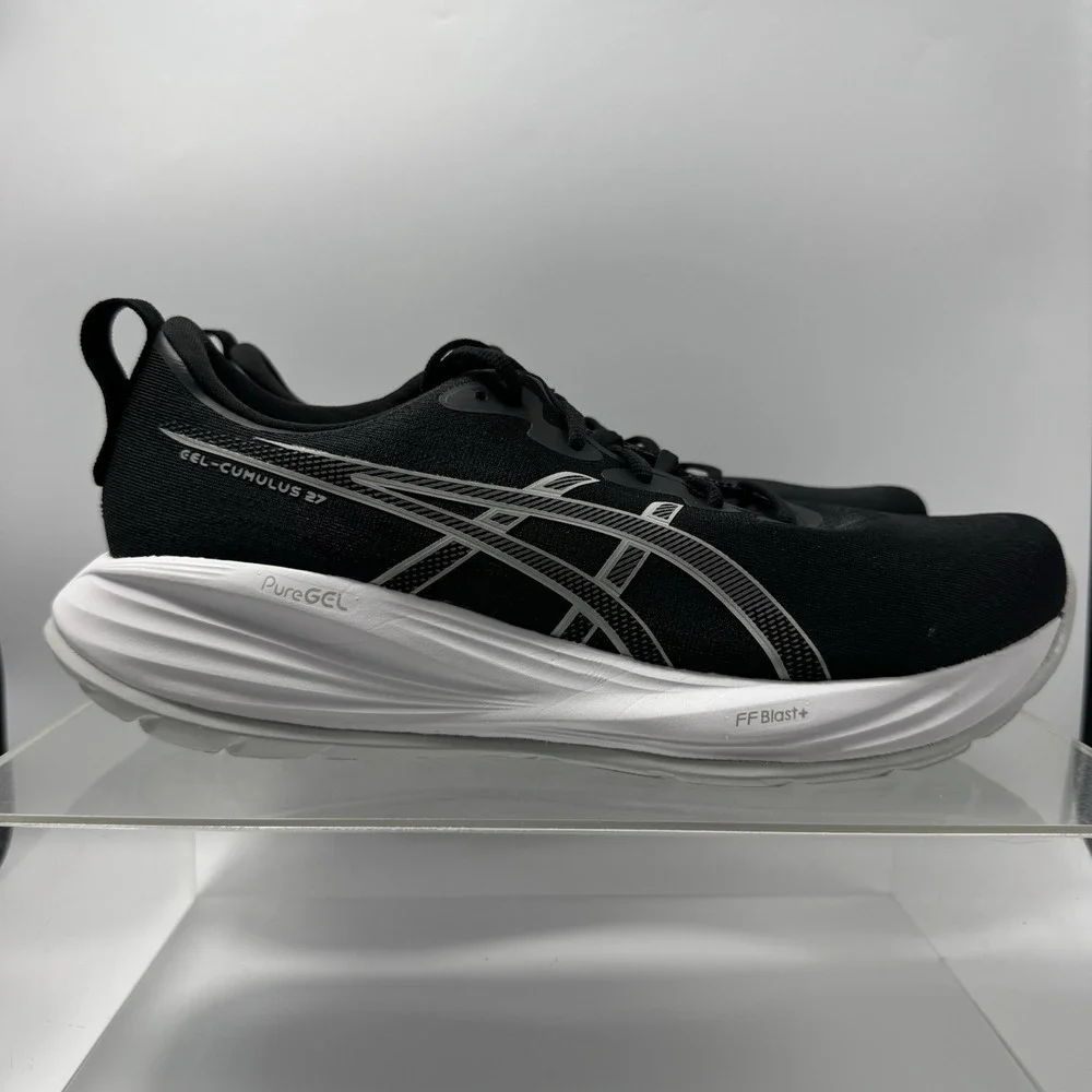Brand New Asics Gel Cumulus 27 Black Concrete 1011B981-002 Men's Size 13 WIDE